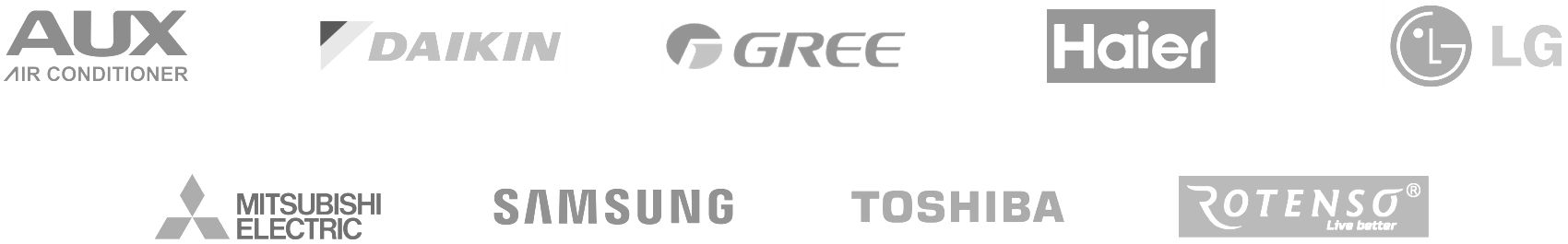 Logo producentów klimatyzacji Logo producentów klimatyzacji